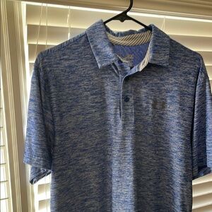 Under Armour Blue Polo Shirt with Textured Design
